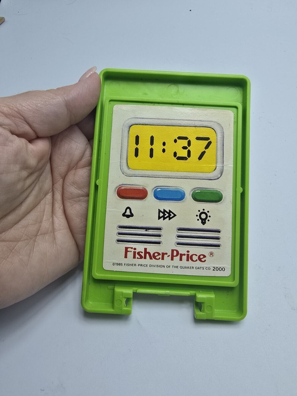 Vintage Replacement Fisher Price shaving kit shave mirror radio clock alarm